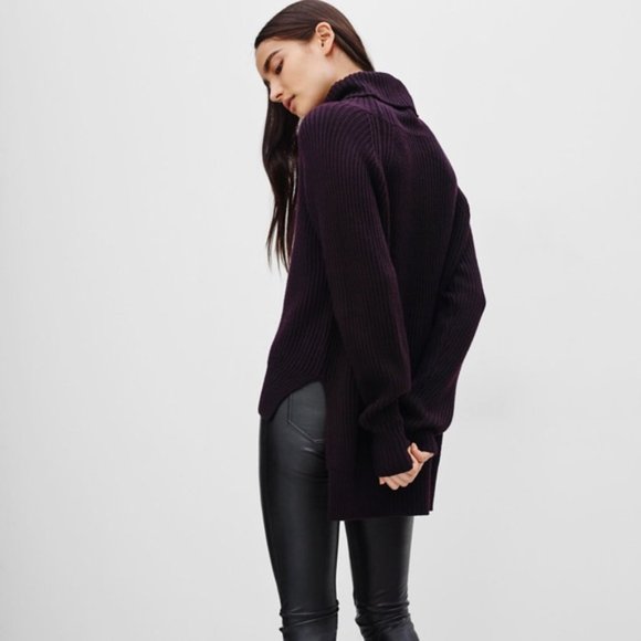 Aritzia Wilfred Free Turtleneck BLAC Lin Sweater - Picture 2 of 3